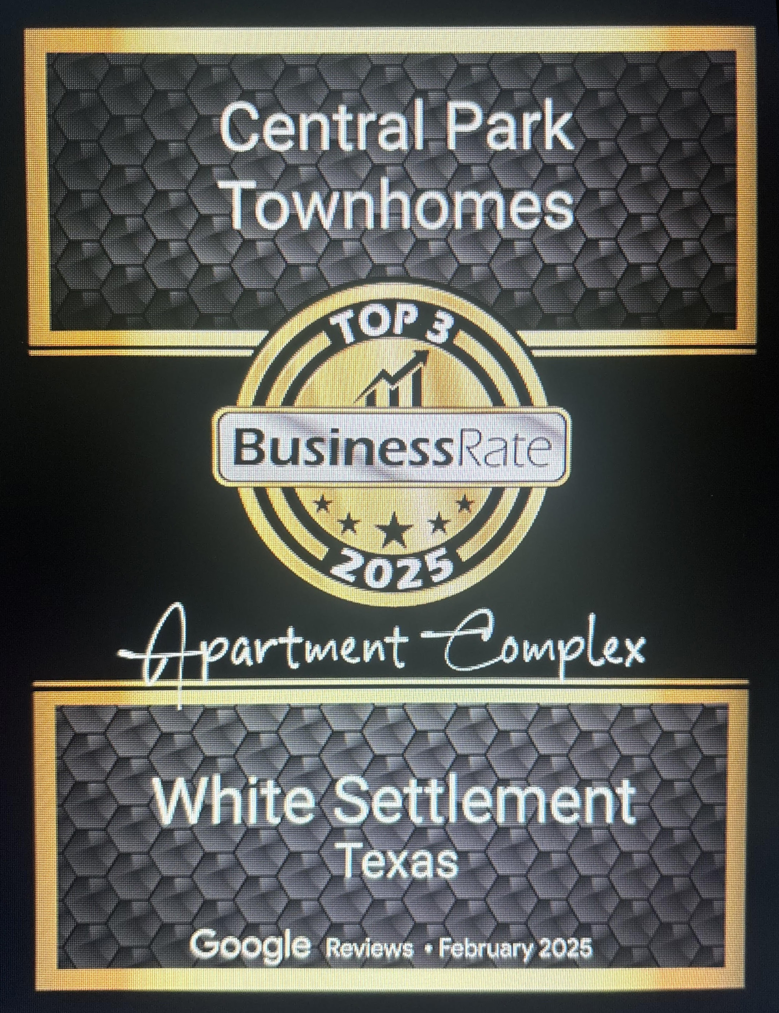 Central Park Townhomes Award